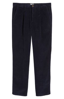 FORET Shed Pleated Corduroy Pants in Navy