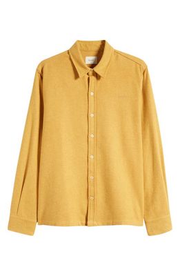 FORET Slow Organic Cotton Button-Up Shirt in Curry