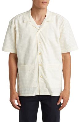 FORET Sway Organic Cotton Button-Up Camp Shirt in Cloud