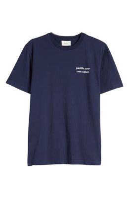 FORET Tip Organic Cotton T-Shirt in Navy