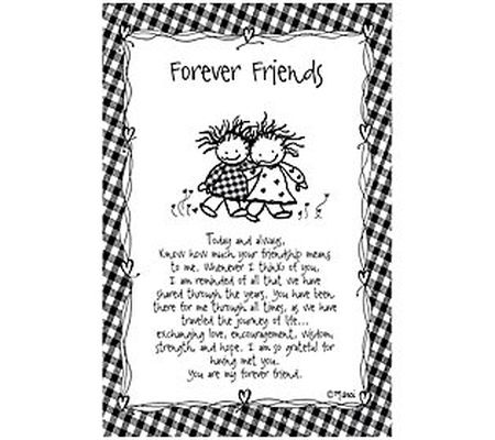 Forever Friends 6x9 Wood Plaque - Marci Art