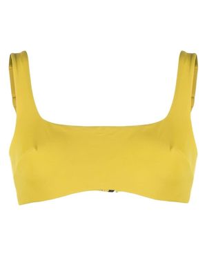 Form and Fold square-neck bikini top - Yellow