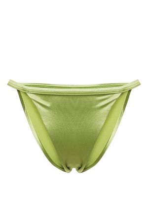 Form and Fold The Bare satin bikini bottoms - Green