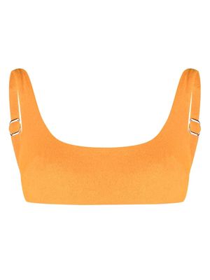 Form and Fold The Crop Mango Terry bikini top - Orange