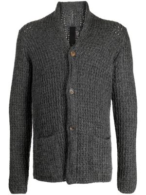 Forme D'expression basket-weave knitted cardigan - Grey