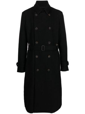 Forme D'expression belted double-breasted trench coat - Black