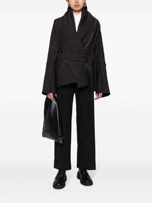 Forme D'expression Caban belted jacket - Black