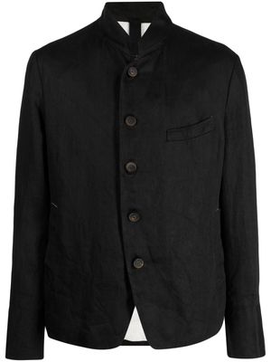 Forme D'expression collarless button-down blazer - Black