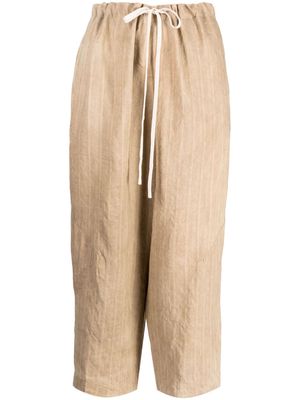 Forme D'expression distressed ballooned trousers - Brown