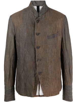 Forme D'expression distressed cotton shirt - Brown