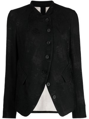 Forme D'expression distressed off-centre blazer - Black