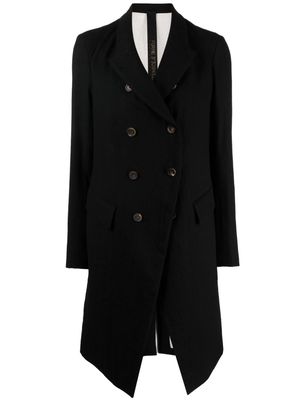 Forme D'expression double-breasted wool coat - Black