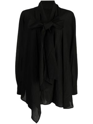 Forme D'expression knot-detailing long-sleeve blouse - Black