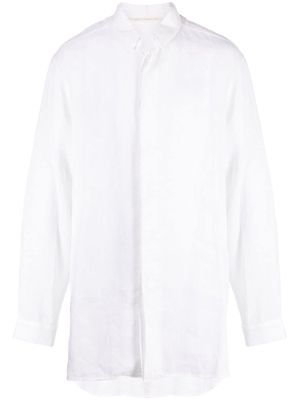 Forme D'expression spread-collar linen shirt - White