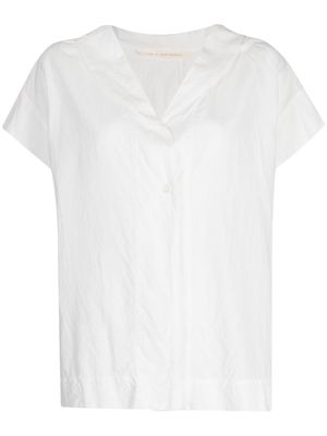 Forme D'expression V-neck cap-sleeve blouse - White