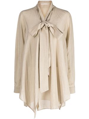 Forme D'expression Waterfall bow-detail blouse - Neutrals