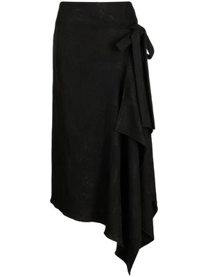 Forme D'expression wraparound high-waist skirt - Black