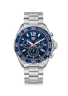 Formula 1 43MM Stainless Steel & Aluminum Bezel Quartz Chronograph Bracelet Watch