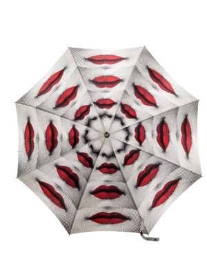 Fornasetti abstract-print umbrella - White