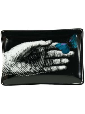 Fornasetti butterfly hand tray - Black