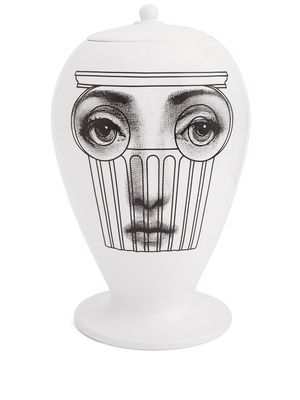 Fornasetti Capitello face-print vase - White