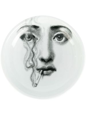 Fornasetti face print ashtray - White