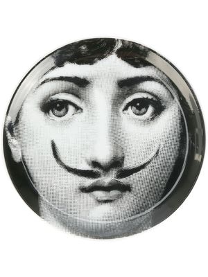 Fornasetti face-print ceramic coaster - White