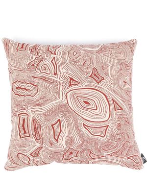 Fornasetti geometric outdoor cushion - Red