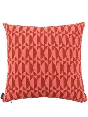 Fornasetti geometric-print square cushion - Pink