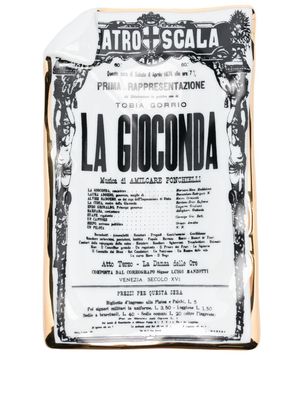 Fornasetti La Gioconda-print plate - White
