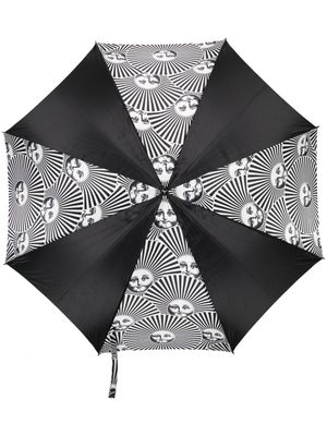 Fornasetti Soli a Ventaglio printed umbrella - Black