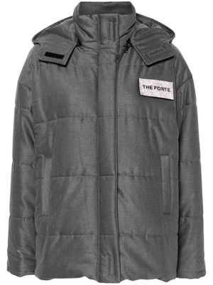 Forte Dei Marmi Couture logo-patch puffer jacket - Grey