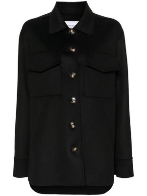 Forte Dei Marmi Couture slogan-embroidered wool jacket - Black