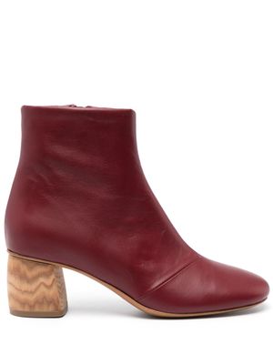 Forte Forte 60mm contrast-heel ankle boots - Red