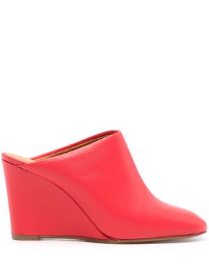 Forte Forte 90mm round-toe leather mules - Red
