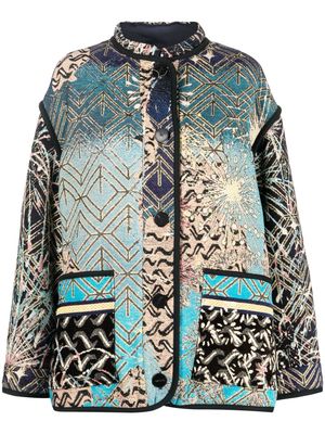 Forte Forte abstract-print jacket - Blue