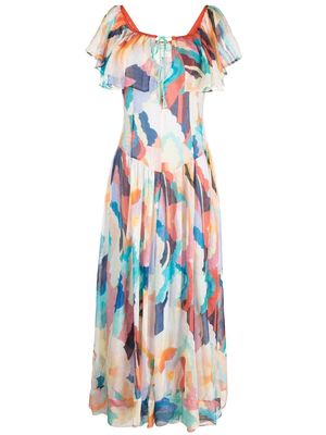 Forte Forte abstract-print maxi dress - Neutrals