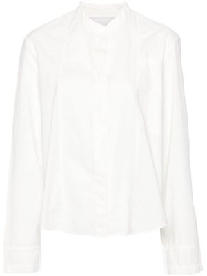 Forte Forte band-collar panelled cottton shirt - White