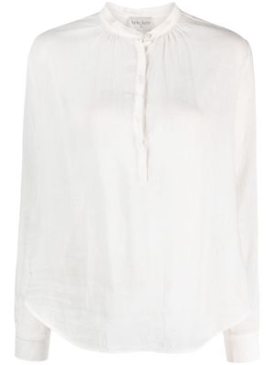 Forte Forte band-collar voile blouse - White