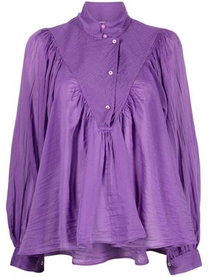 Forte Forte bohemian long-sleeve shirt - Purple