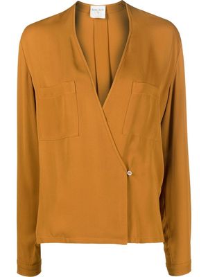 Forte Forte button-front long-sleeve blouse - Brown