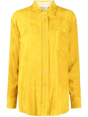 Forte Forte button-up velvet shirt - Yellow