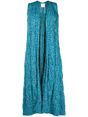 Forte Forte cable–patterned knit vest - Blue
