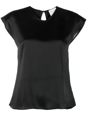 Forte Forte cap-sleeve satin-effect blouse - Black