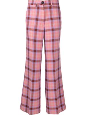Forte Forte check-pattern trousers - Pink