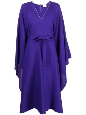 FORTE FORTE contrasting-trim tied-waist dress - Purple