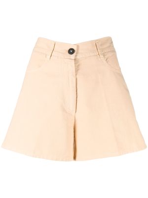 Forte Forte cotton canvas short shorts - Orange