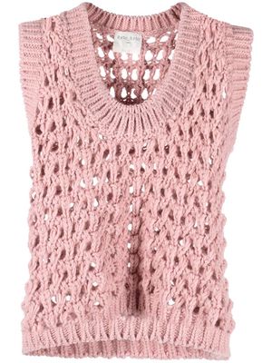 Forte Forte crochet-knit sleeveless top - Pink