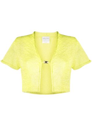 Forte Forte cropped knitted cardigan - Yellow