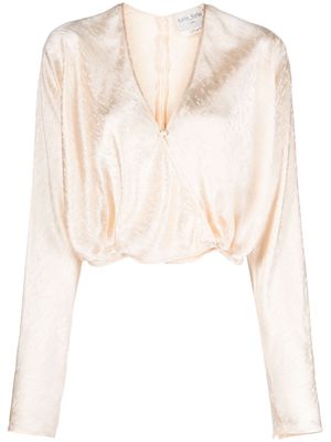 Forte Forte cropped satin blouse - Neutrals